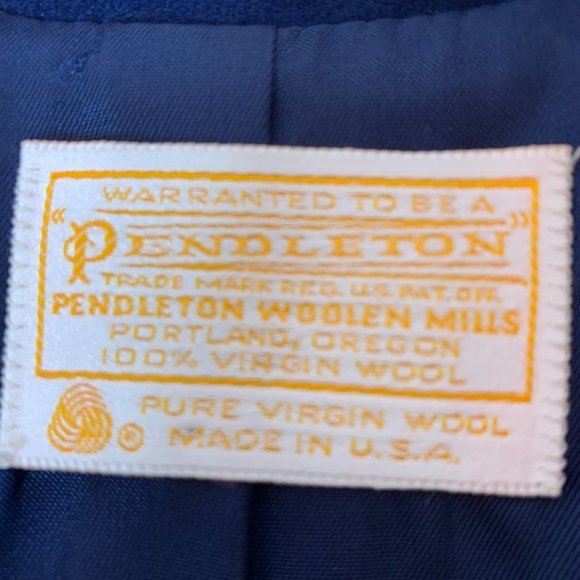 Vintage Pendleton 100% Pure Virgin Wool Navy Blazer size 8 - Picture 8 of 12